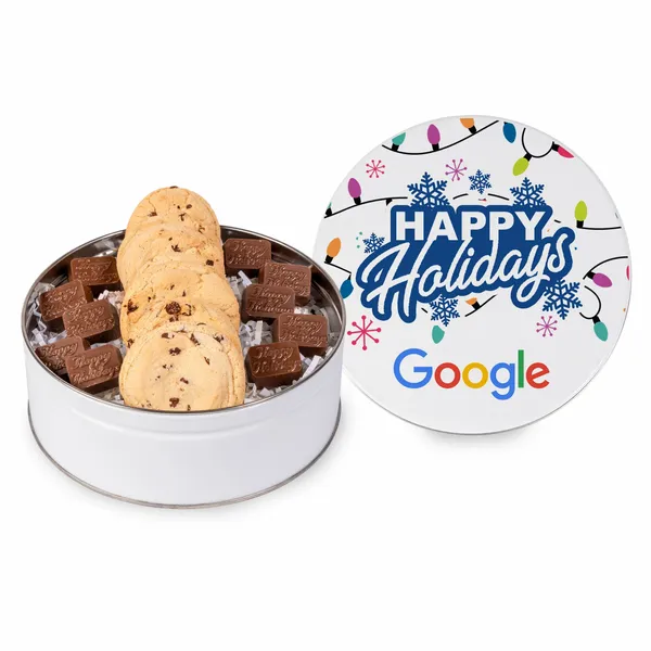 Molded Chocolate and Chocolate Chip Cookie Tin I - Custom Patch Factory