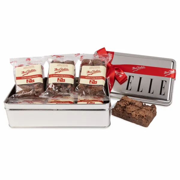 Mrs. Fields® Double Chocolate Fudge Brownie Tin- 6 pack - Custom Patch Factory