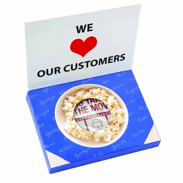 Greeting Card Box with Microwave Popcorn - Custom Patch Factory