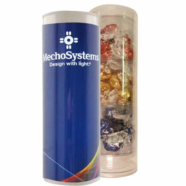 3 Piece Holiday Gift Tube with Lindor Truffles - Custom Patch Factory