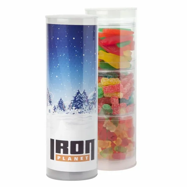 Clever Candy 3 Piece Gift Tube with Gummy Candy - Custom Patch Factory