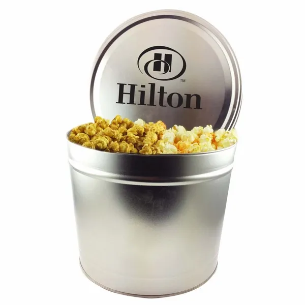 Two Gallon Popcorn Tin - Trio Popcorn - Custom Patch Factory