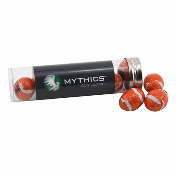 Tube with Chocolate Footballs - TRB650 - Custom Patch Factory