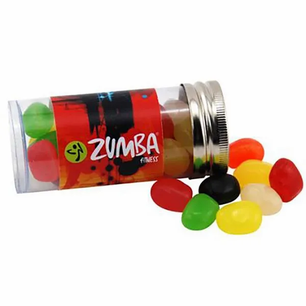 Small 3" Candy Tube with Assorted Jelly Beans - Custom Patch Factory