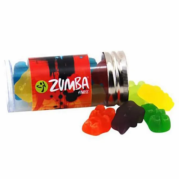 Clever Candy Small 3" Candy Tube with Gummy Bears - Custom Patch Factory