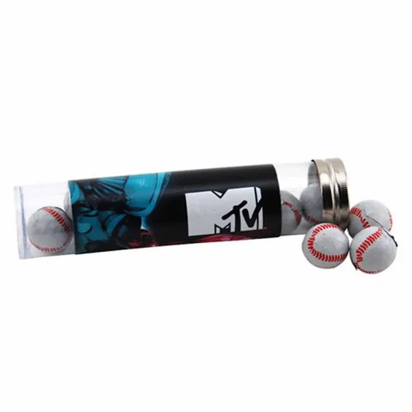 Tube with Chocolate Baseballs - TRB660 - Custom Patch Factory