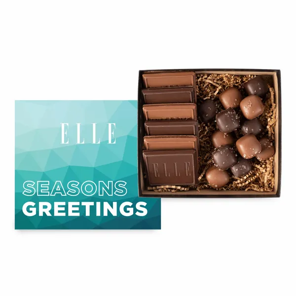 6 Piece Cookie and Confection Gift Box with Sea Salt Caramels-Full Color - Custom Patch Factory