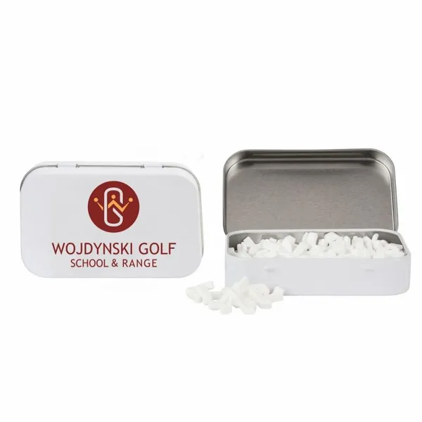 Rectangular Tin with Golf Club Shaped Mints - Custom Patch Factory