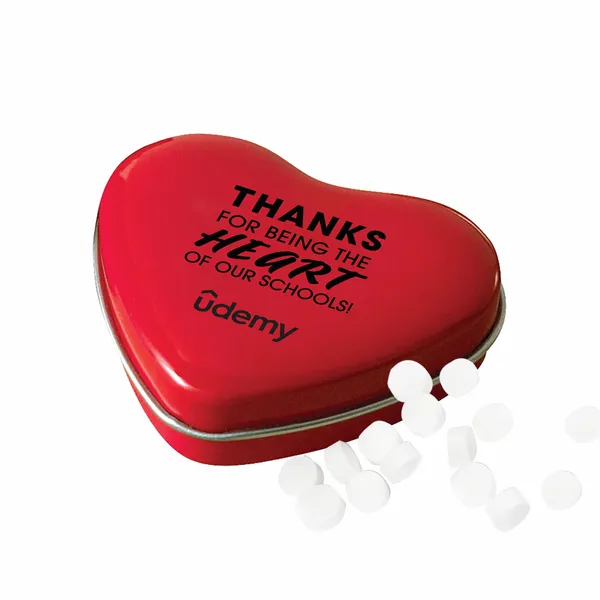Sweet Heart Mint Tin With Micromints - Custom Patch Factory