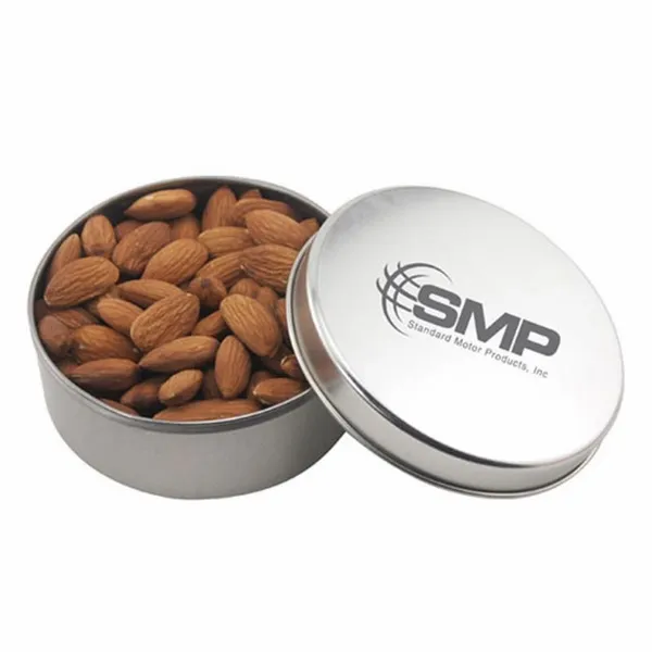 Round Tin with Almonds 3" Top - Custom Patch Factory