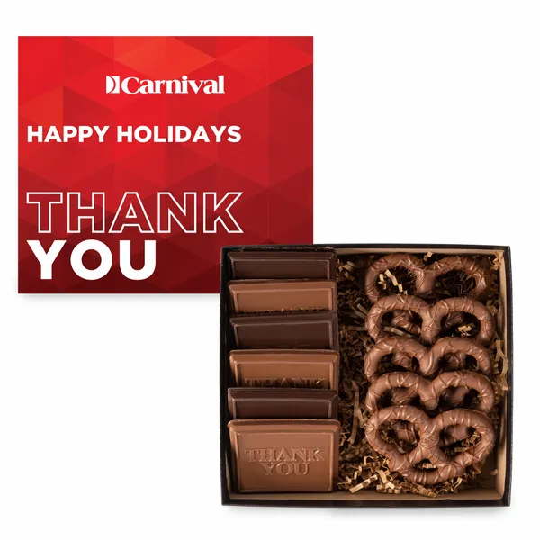 6 Piece Cookie and Confection Gift Box with Pretzels - CFBFC - Custom Patch Factory
