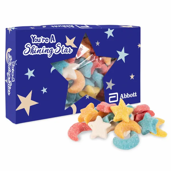 You're a Star Die Cut Box w/ Gummy Glitter Sour Stars & Moons - Custom Patch Factory