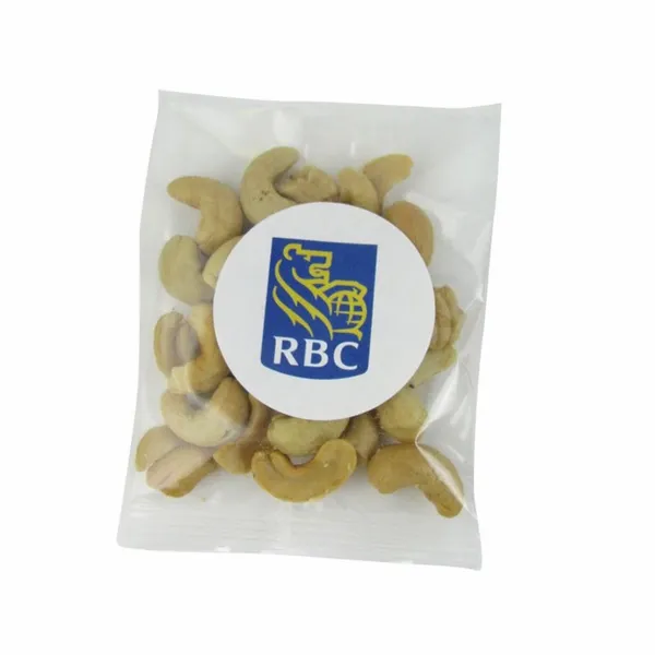 1oz. Goody Bags - Jumbo Salted Cashews - Custom Patch Factory