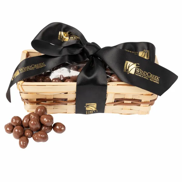 Gift Basket with Choc Covered Peanuts - Custom Patch Factory