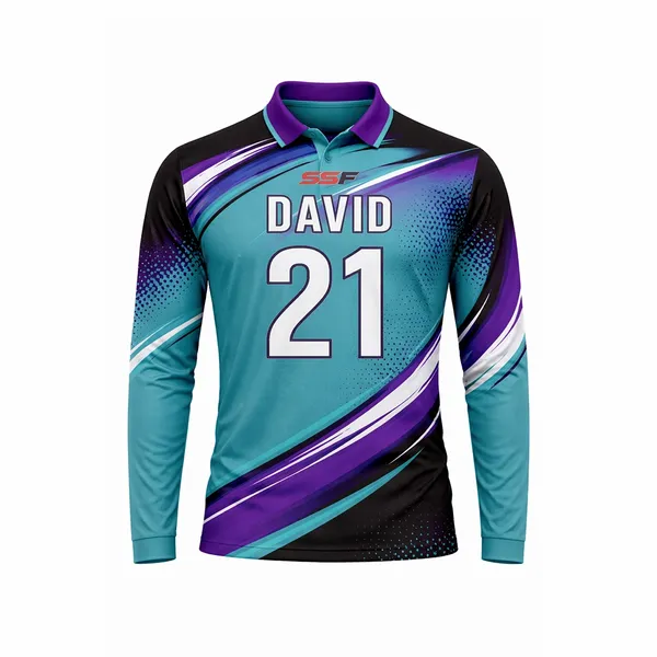 Full Color Sublimated Long Sleeve Polo - Custom Patch Factory