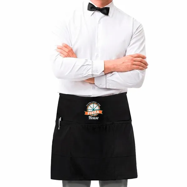 Server Pro Triple Pocket Waist Aprons - Custom Patch Factory