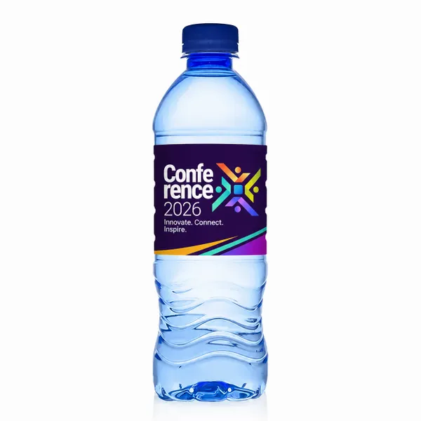 16.9 oz Blue Water Bottle - Custom Patch Factory