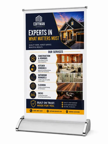 Table Roll Up Banner Stand - Custom Patch Factory