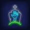 Gravestone Zombie Hand Neon Sign - Custom Patch Factory