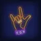 Rock Gesture Neon Sign - Custom Patch Factory