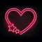 Red Love Heart Star Neon Sign - Custom Patch Factory