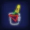 Wine in Ice Bucket Neon Sign - Custom Patch Factory