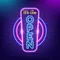 We are Open Vertical Neon Sign - Custom Patch Factory
