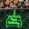 Happy Birthday Text in Big Cake Neon Sign - Custom Patch Factory
