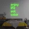 Enjoy Life Eat Cake Neon Sign - Custom Patch Factory