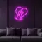 Scribble Dog Heart Neon Sign - Custom Patch Factory