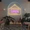 Retro Open Neon Sign - Custom Patch Factory