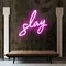 Glowing Slay Pink Neon Sign - Custom Patch Factory