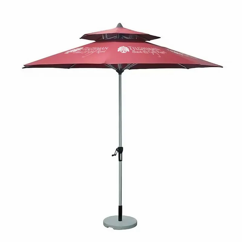 Wood Market Umbrella - 9 ft - Custom Patch Factory