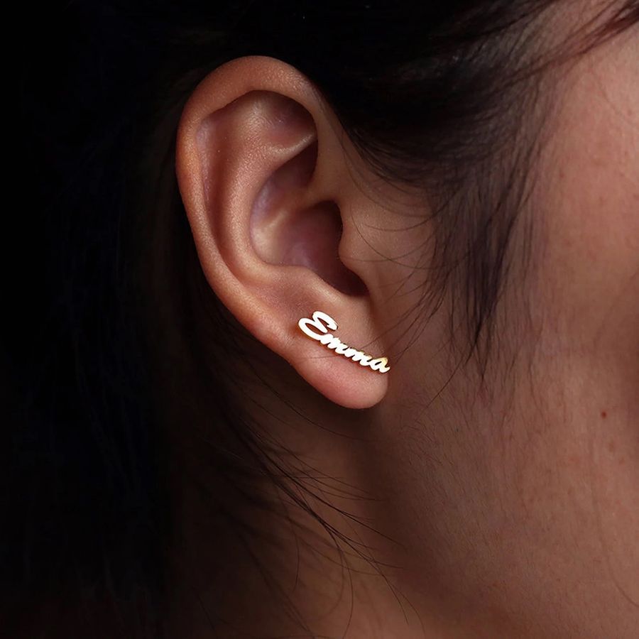 Die Struck Metal Earrings - Custom Patch Factory