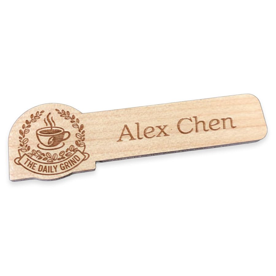 Wooden Name Badges - Custom Patch Factory
