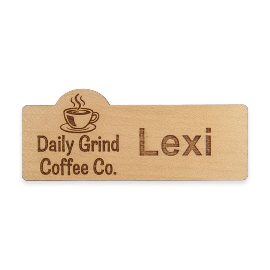 Wooden Name Badges - Custom Patch Factory