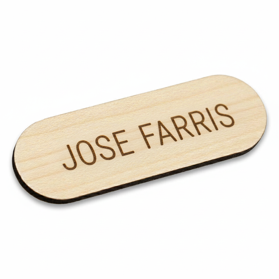 Wooden Name Badges - Custom Patch Factory