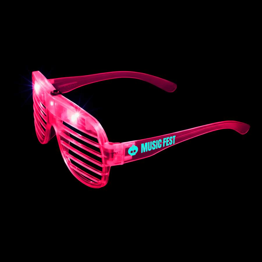 Light-Up LED Slotted Glasses - Custom Patch Factory