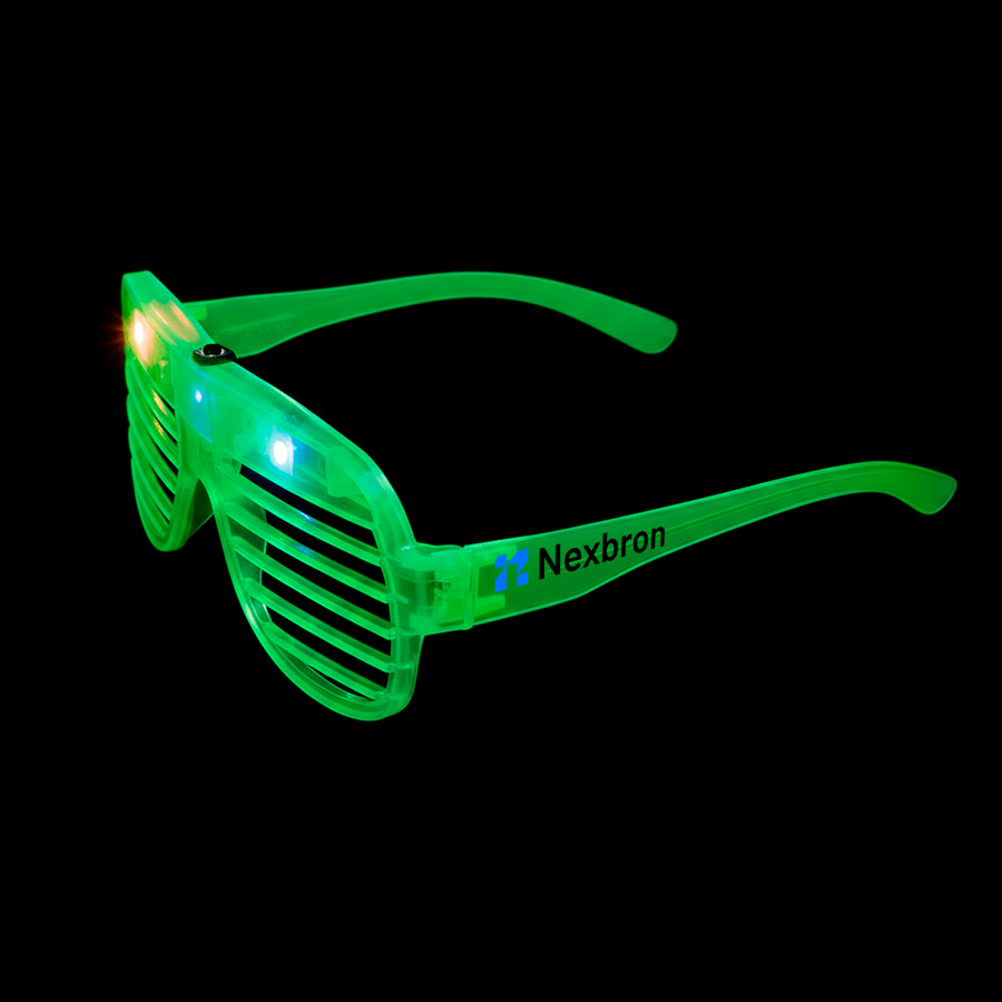 Light-Up LED Slotted Glasses - Custom Patch Factory
