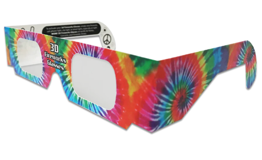 Paper 3D Fireworks Glasses - Custom Patch Factory