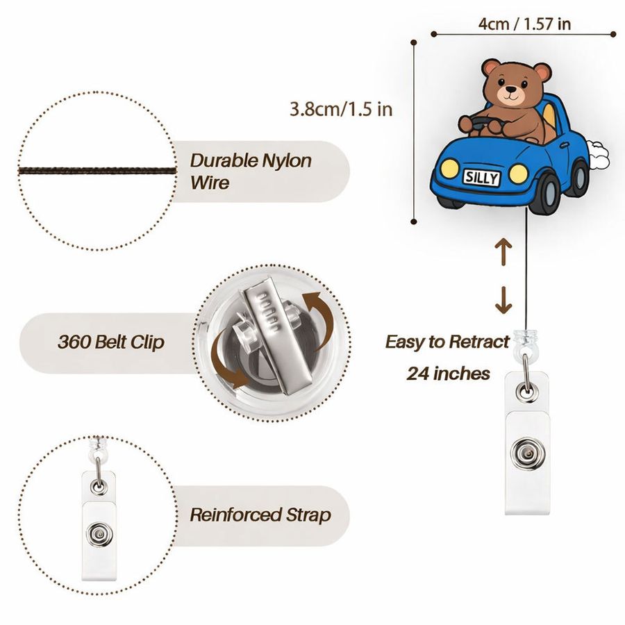 Custom Shape Acrylic Badge Reel - Custom Patch Factory