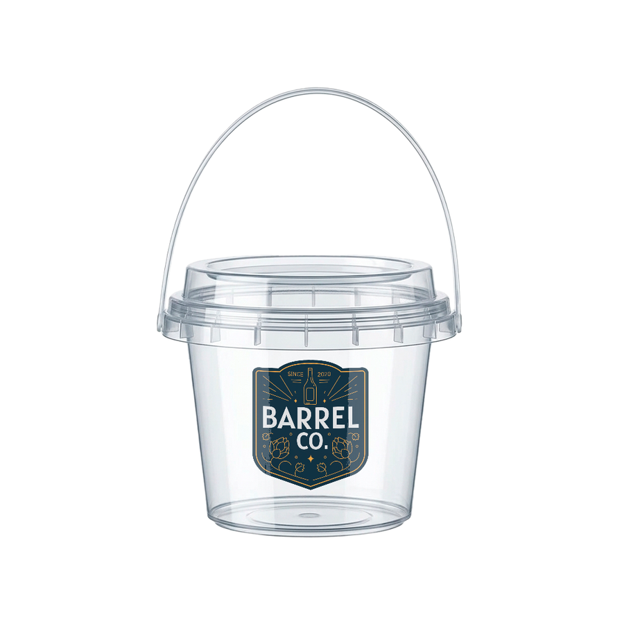 Premium Transparent Drink Buckets - Custom Patch Factory