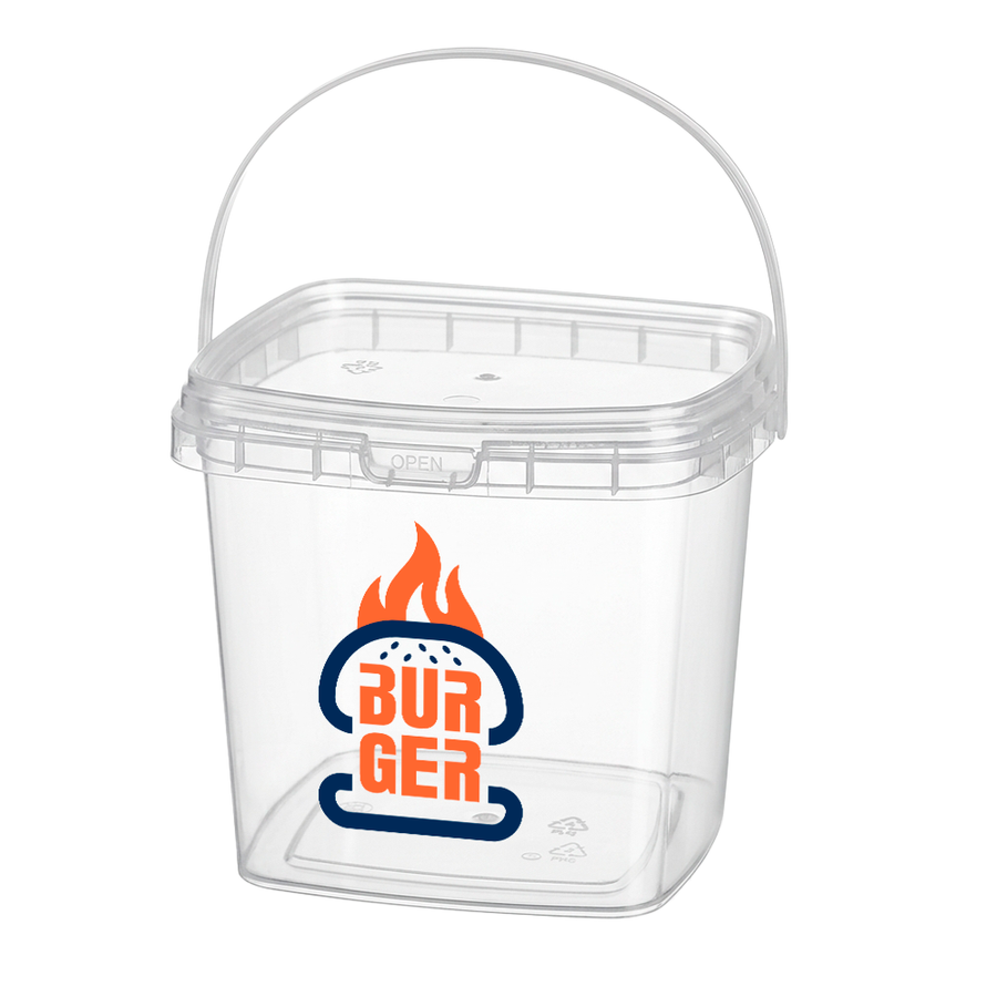 Square Transparent Drink Buckets - Custom Patch Factory