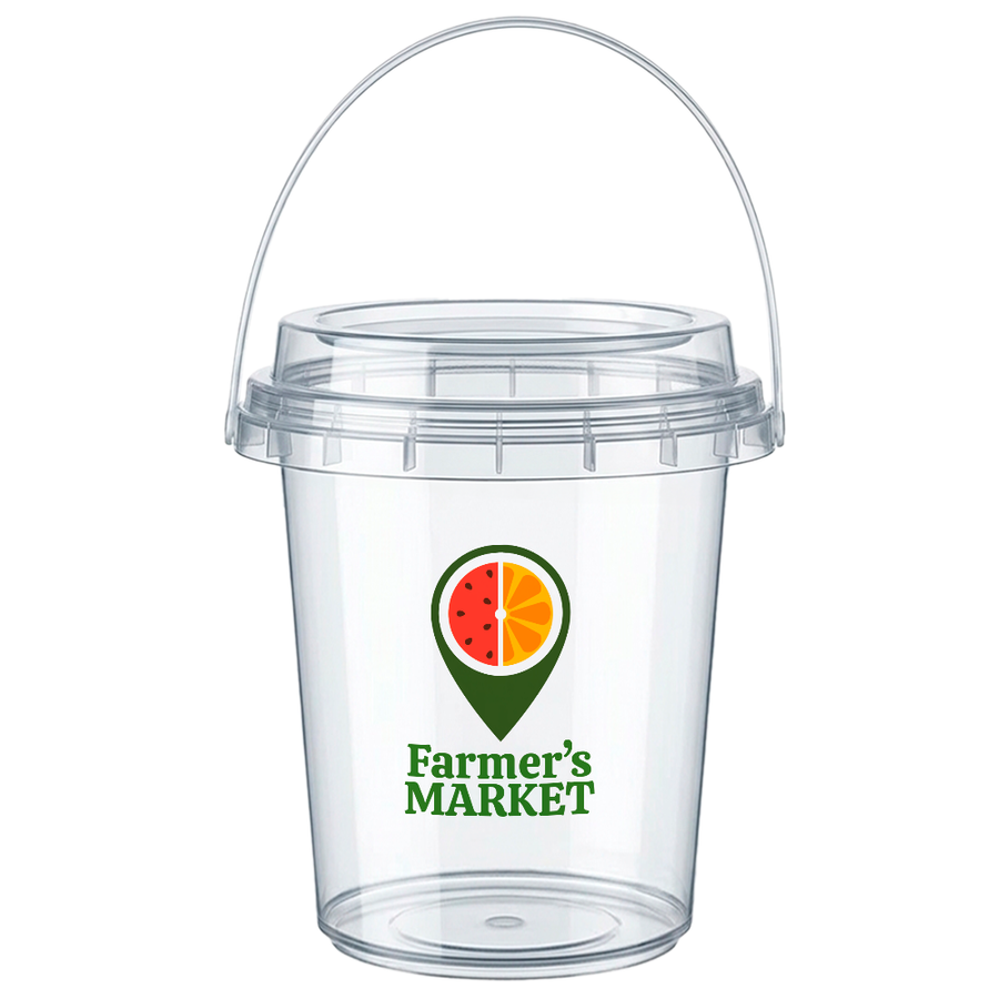 Premium Transparent Drink Buckets - Custom Patch Factory
