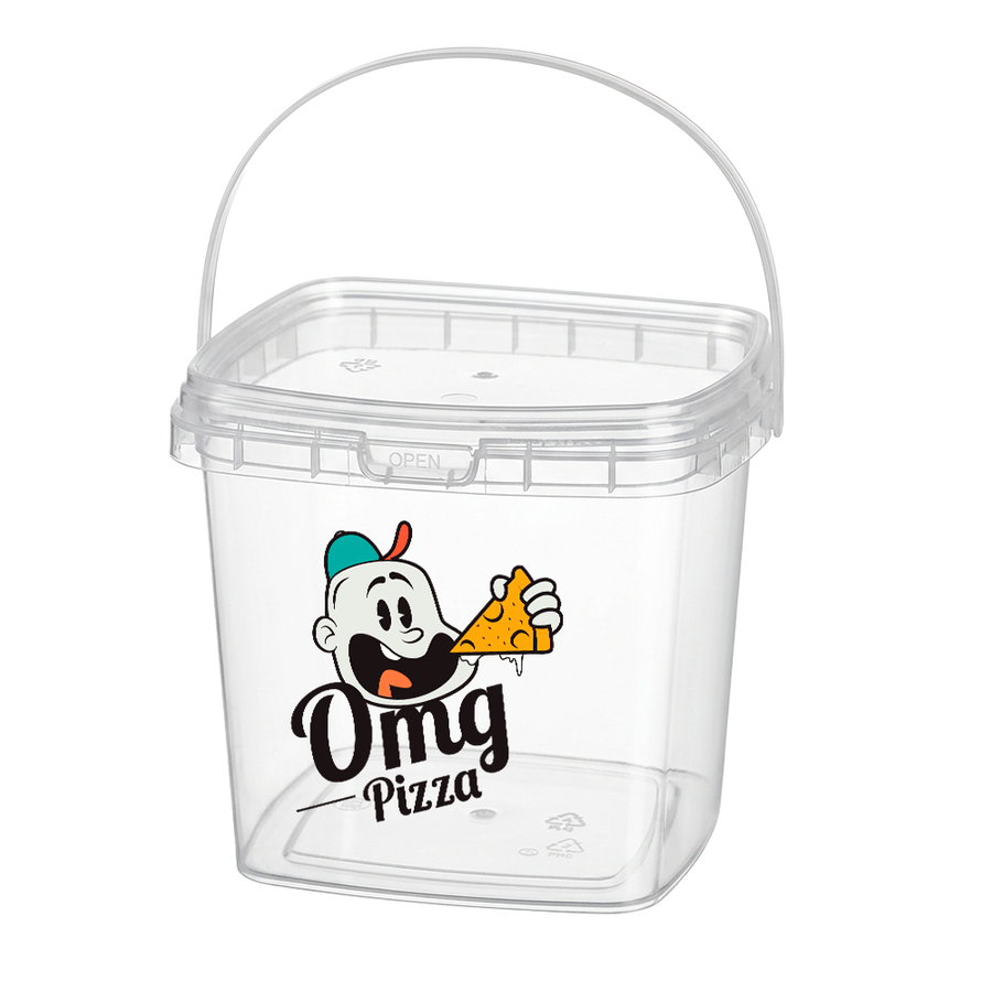 Square Transparent Drink Buckets - Custom Patch Factory