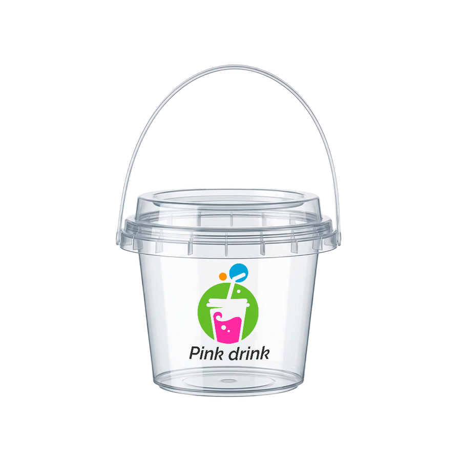 Premium Transparent Drink Buckets - Custom Patch Factory