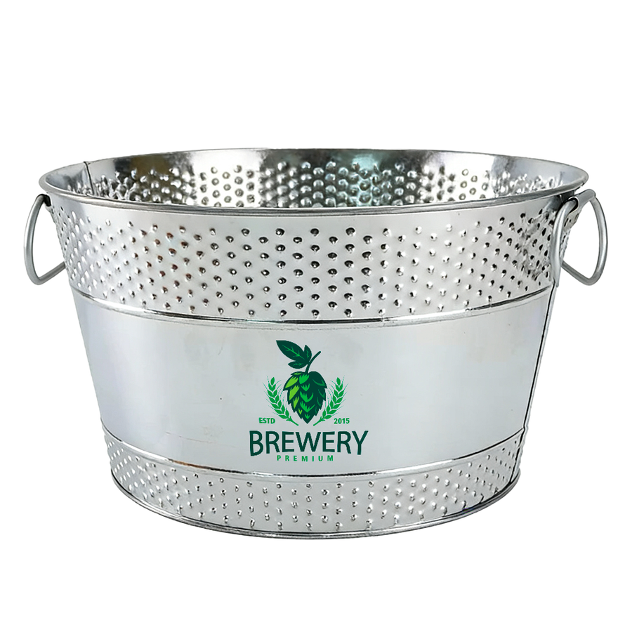 Galvanized Beverage & Ice Buckets - Custom Patch Factory