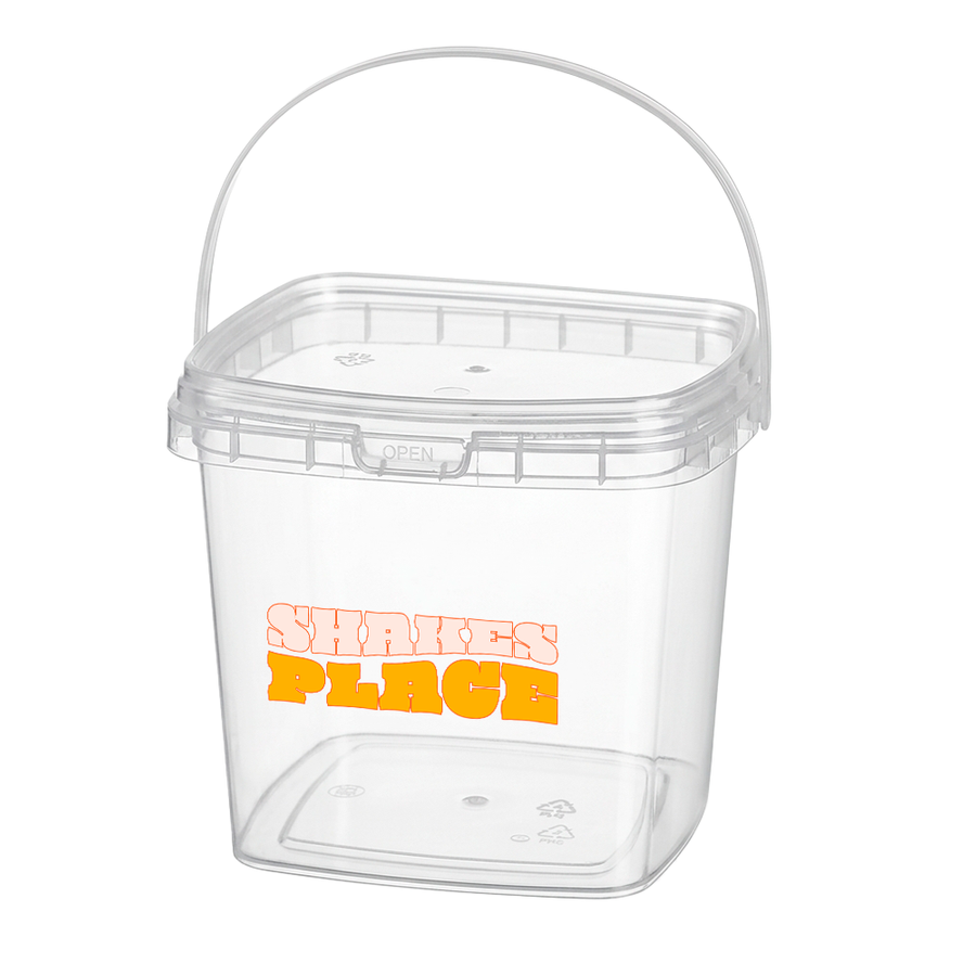Square Transparent Drink Buckets - Custom Patch Factory
