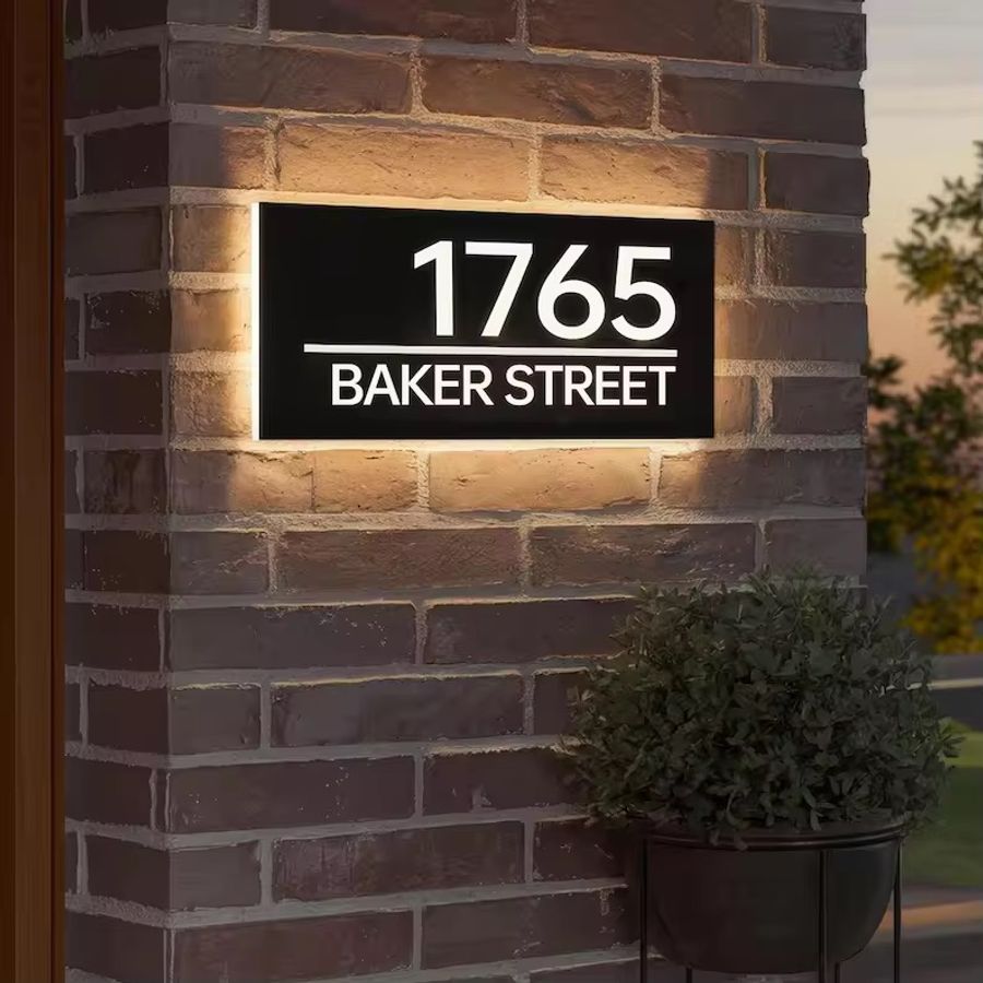 Backlit House Signs - Custom Patch Factory