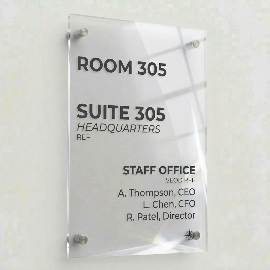 Colorful Acrylic Door Signs - Custom Patch Factory